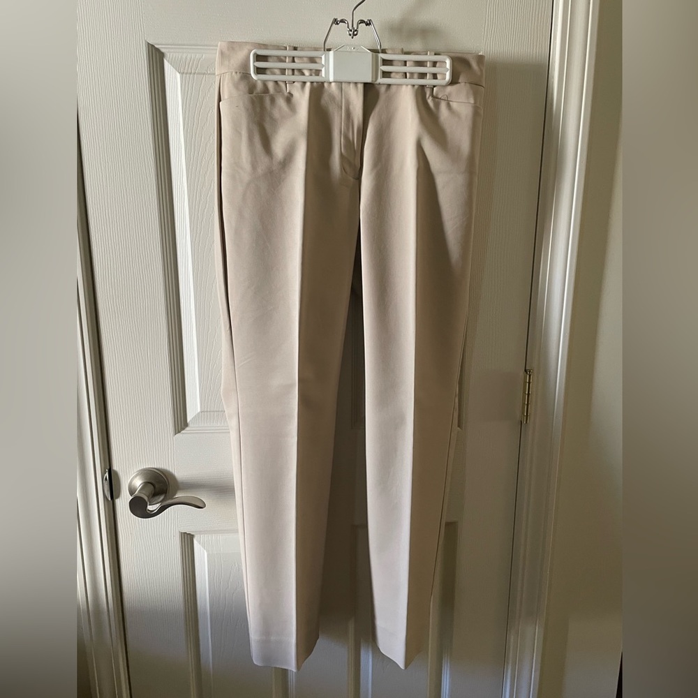 Talbots 10 petite tan pant front zipper
